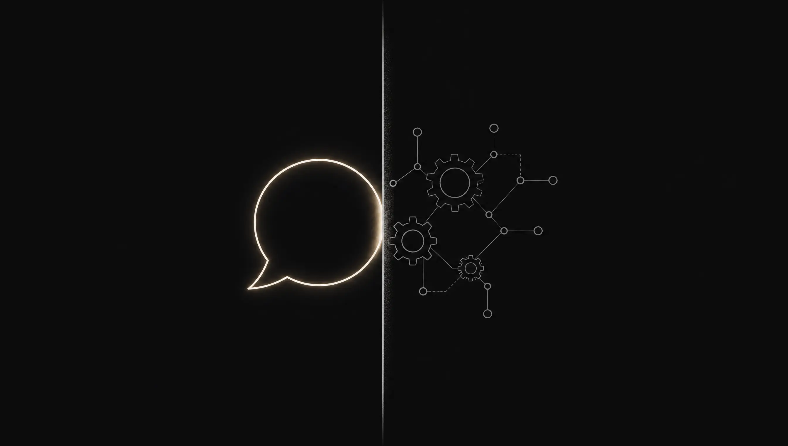 A chat bubble pressing against a boundary it cannot cross